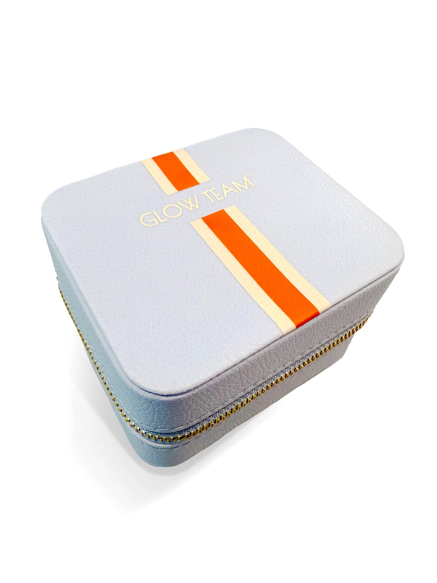 Blue travel jewelry case