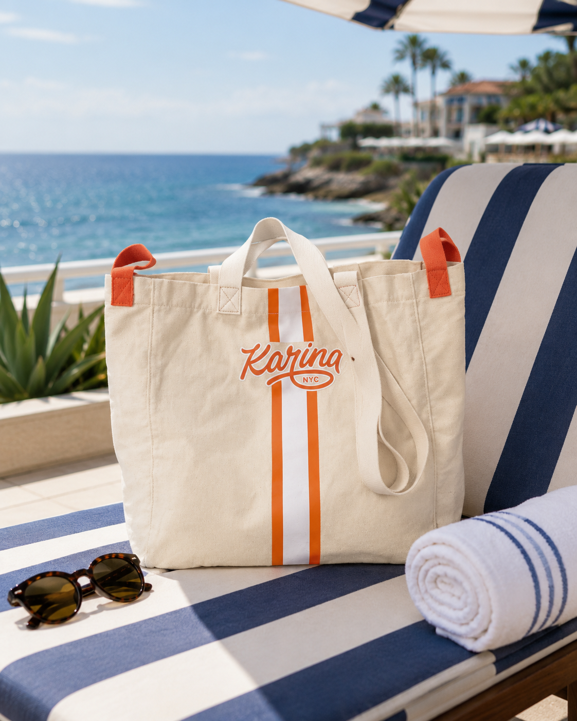 Glow Team Beach Tote - Orange