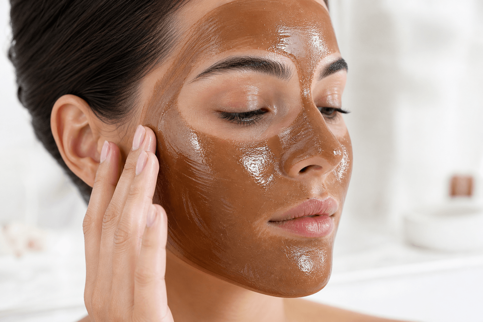 Masque Vivant resting on skin