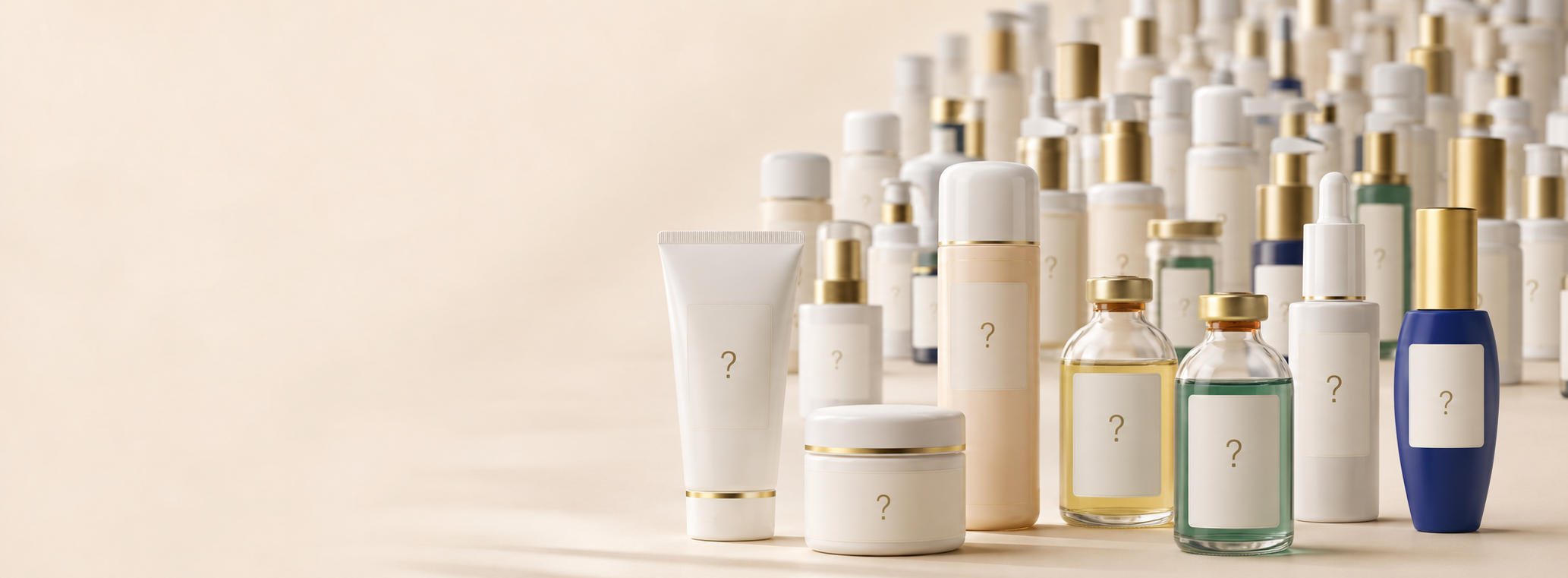 A curated selection of skincare products